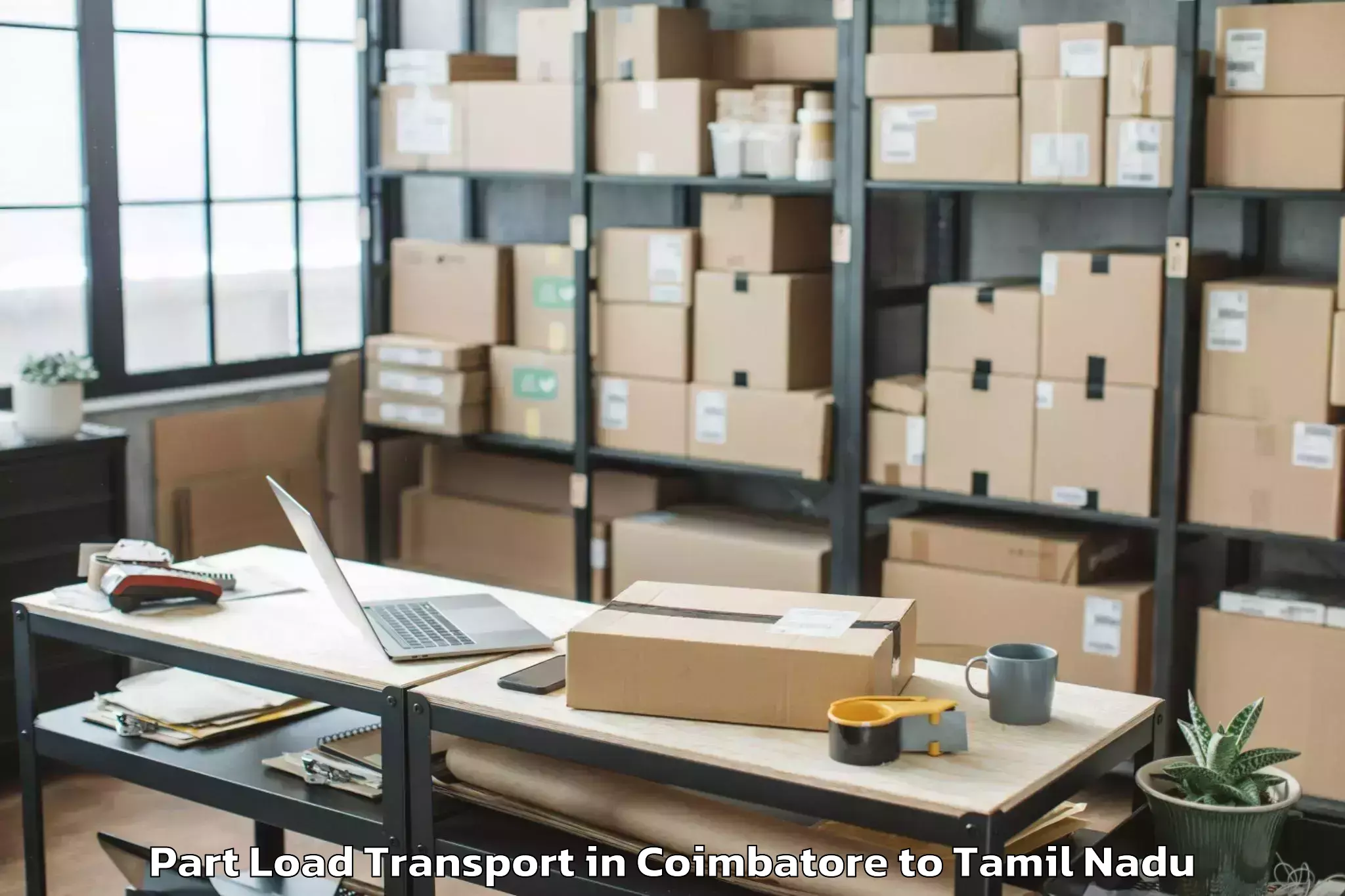 Top Coimbatore to Uttukkuli Part Load Transport Available